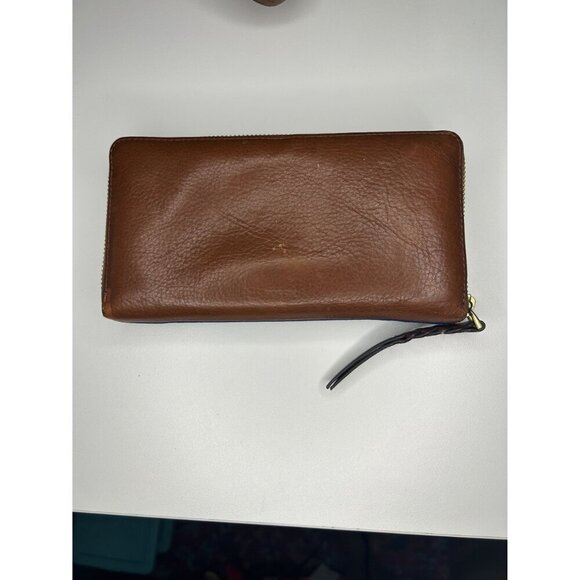 Fossil Caroline Leather Chevron Colorful Zip Around RFID Wallet - Picture 10 of 10